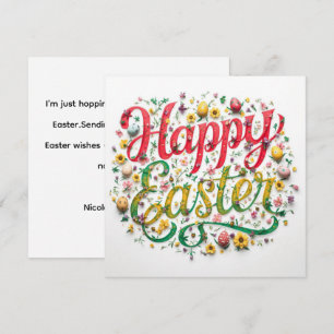 Colourful Easter Card , Personalised Easter Card