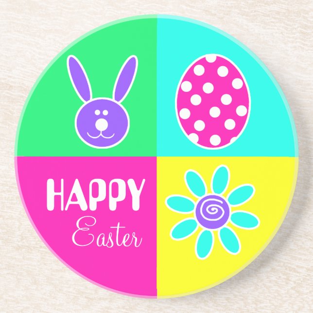 Colourful Easter Coaster (Front)