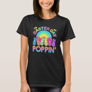 Colourful Easter Day Poppin Rainbow Bunny Pop It F T-Shirt
