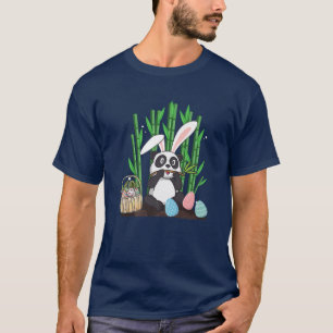 Colourful Easter Day T Cute Panda Bunny Egg Huntin T-Shirt