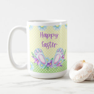 Colourful Easter Design with Bunny Ears and Spring Coffee Mug