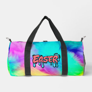 Colourful Easter Drip Text Graffiti Style Design Duffle Bag