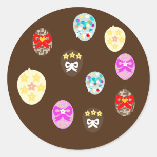 Colourful Easter Egg  Classic Round Sticker