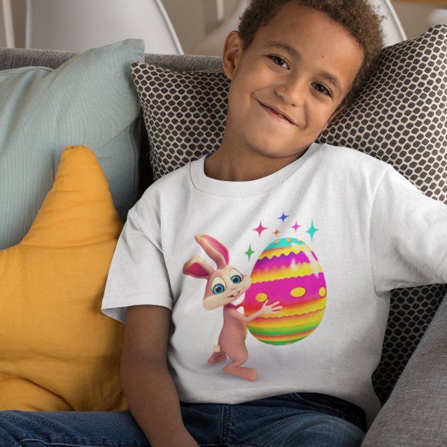 Colourful Easter Egg Cute Easter Bunny Egg Hunt Fu T-Shirt (Creator Uploaded)