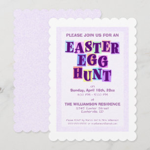 Colourful Easter Egg Hunt Pennant Invitation