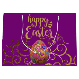 Colourful Easter Egg Large Gift Bag
