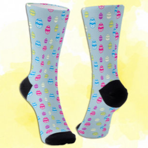 Colourful Easter Egg Pattern Socks