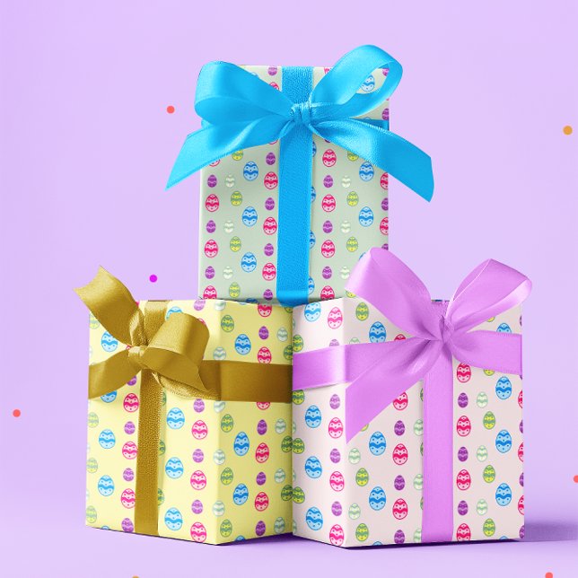Colourful Easter Egg Pattern Wrapping Paper Sheets (Creator Uploaded)