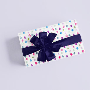 Colourful Easter Egg Pattern Wrapping Paper Sheets