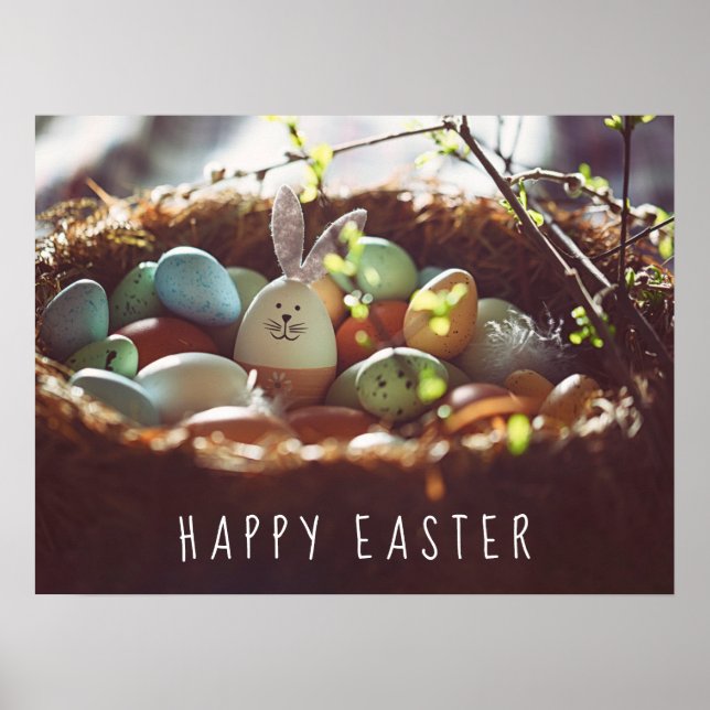 Colourful Easter Egg Pictures Easter Egg Day Cute  Poster (Front)