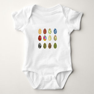 colourful easter eggs baby bodysuit