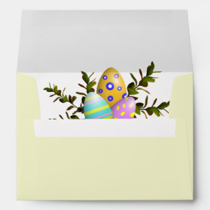 Colourful Easter Eggs Botanical Elegant Envelope
