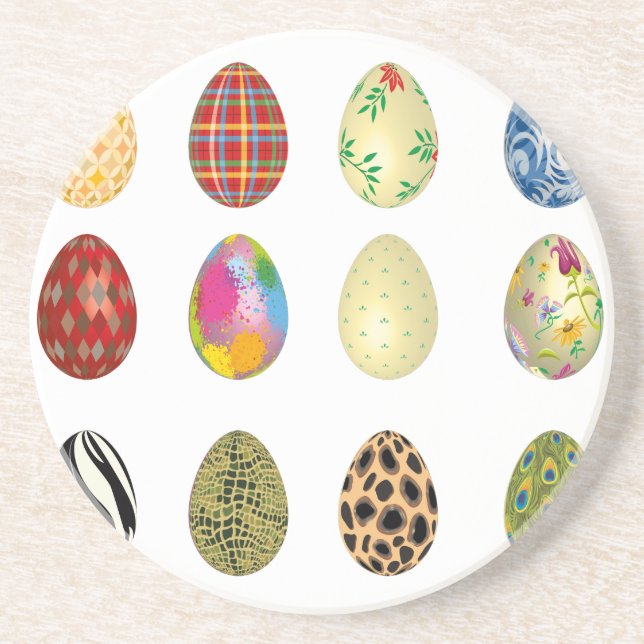 colourful easter eggs coaster (Front)