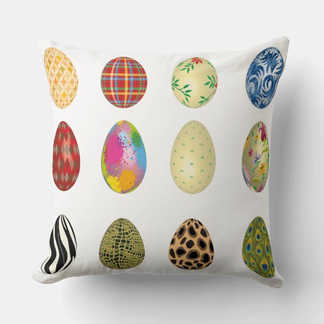colourful easter eggs cushion (Front)