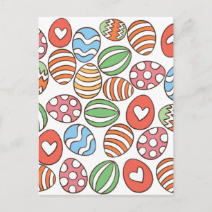 Colourful Easter Eggs – Cute Spring Holiday Gift Postcard