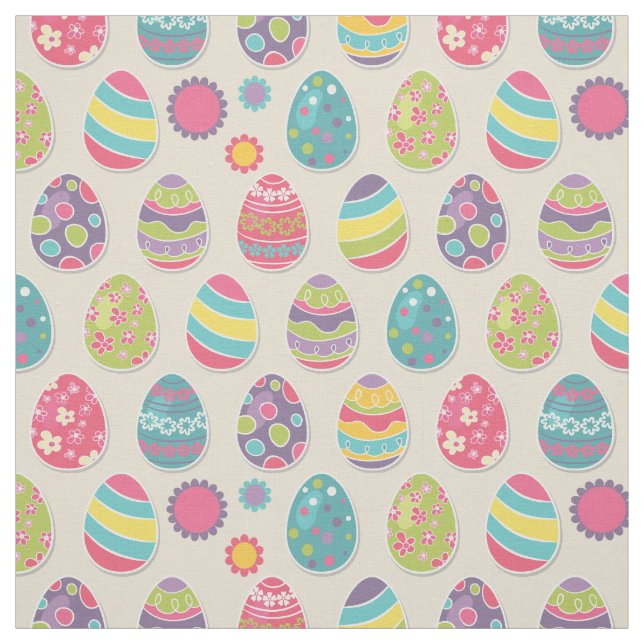 Colourful Easter eggs fabric (Swatch)