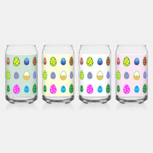 Colourful Easter eggs for a happy Easter. Can Glass