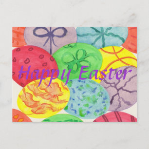Colourful Easter Eggs Happy Easter Postcards