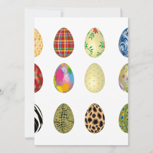 colourful easter eggs holiday card
