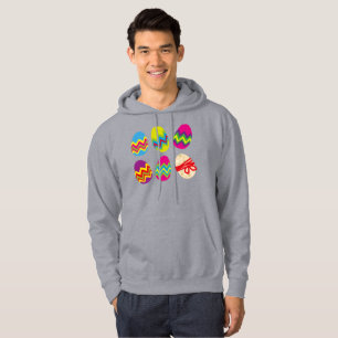 colourful easter eggs hoodie