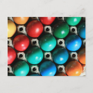 Colourful Easter Eggs in Carton Holiday Postcard
