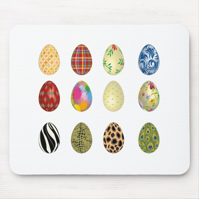colourful easter eggs mouse pad (Front)