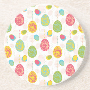 Colourful Easter Eggs Pattern Coaster