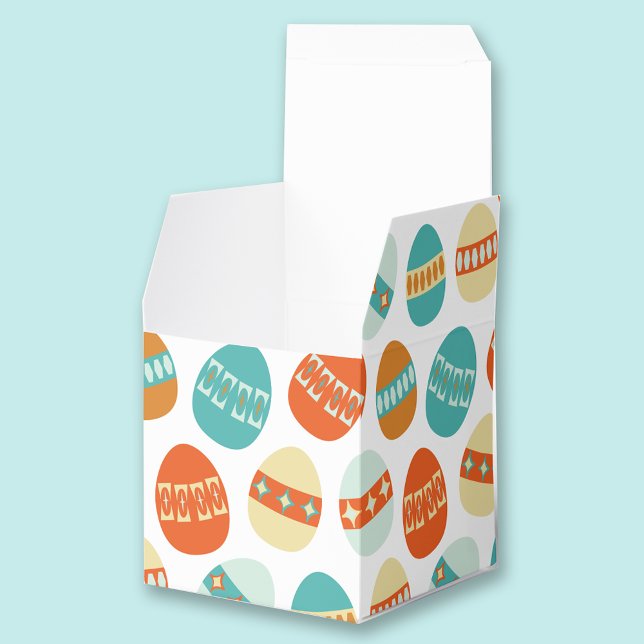 Colourful Easter Eggs Pattern Mid Century Modern Favour Box (Creator Uploaded)