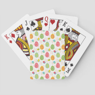 Colourful Easter Eggs Pattern Playing Cards
