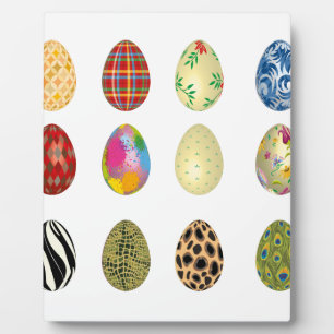 colourful easter eggs plaque
