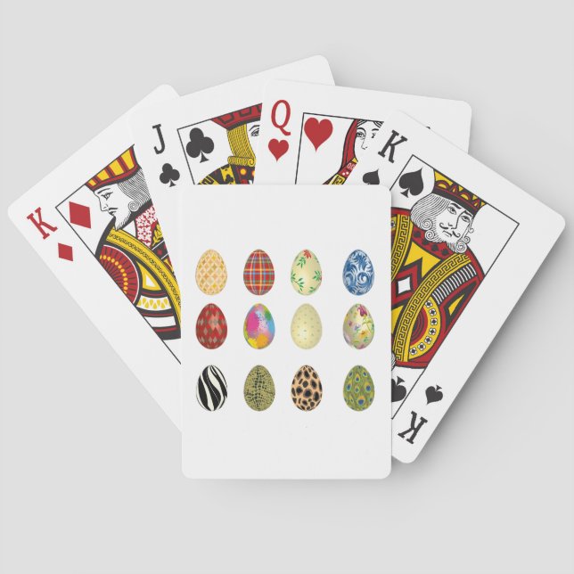 colourful easter eggs playing cards (Back)