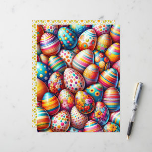 Colourful Easter Eggs Scrapbook Paper