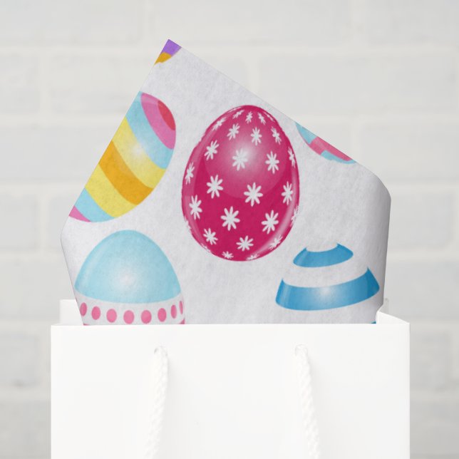 Colourful Easter Eggs Tissue Paper (Gift Bag)