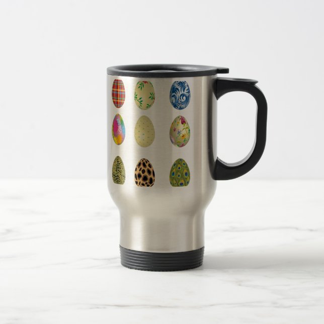 colourful easter eggs travel mug (Right)