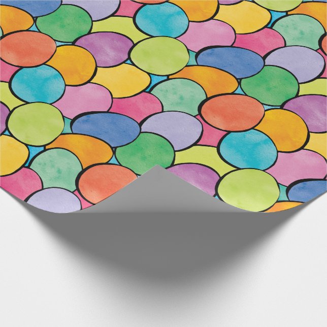 Colourful Easter Eggs Wrapping Paper (Corner)