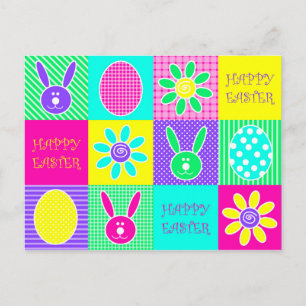 Colourful Easter Holiday Postcard