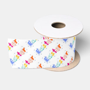 Colourful “Easter” Lettering Satin Ribbon