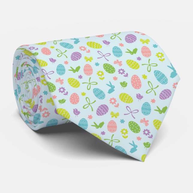 Colourful Easter Spring Pattern | Necktie (Rolled)