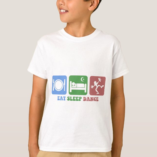 Colourful eat sleep dance T-Shirt (Front)