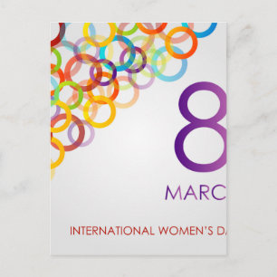 Colourful Ecard for womens day Postcard