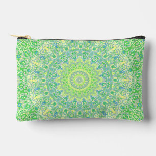 Colourful Eclectic Groovy Hippie Boho Funky Mandal Accessory Pouch