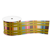 Colourful Eclectic Retro Contemporary Striped Weav
