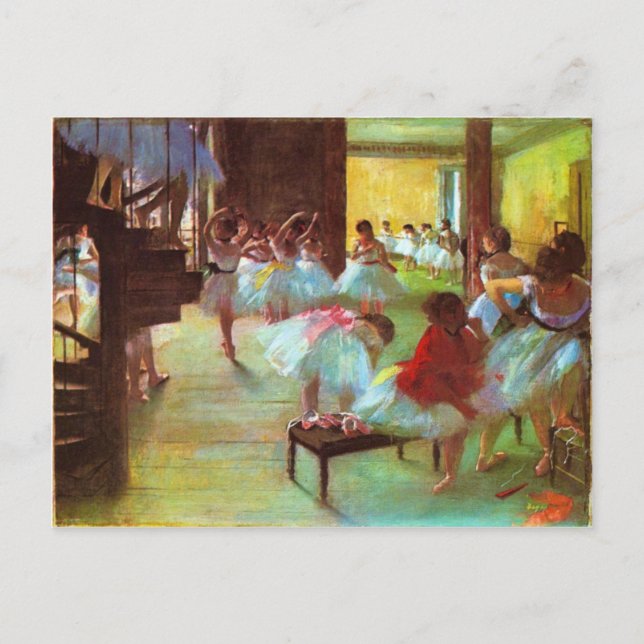 Colourful Edgar Degas Ballerina Fine Art Postcard (Front)