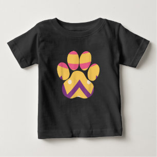 Colourful Egg Easter Paw Funny Dog Cat Lovers Gift Baby T-Shirt