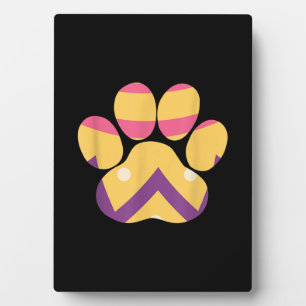 Colourful Egg Easter Paw Funny Dog Cat Lovers Gift Plaque
