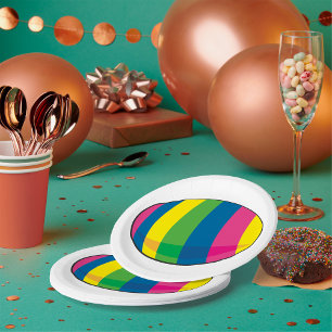 Colourful Egg Paper Plate