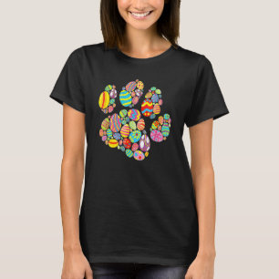 Colourful Egg Paw Print Dog Cat T-Shirt