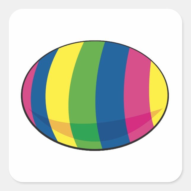 Colourful Egg Square Sticker (Front)