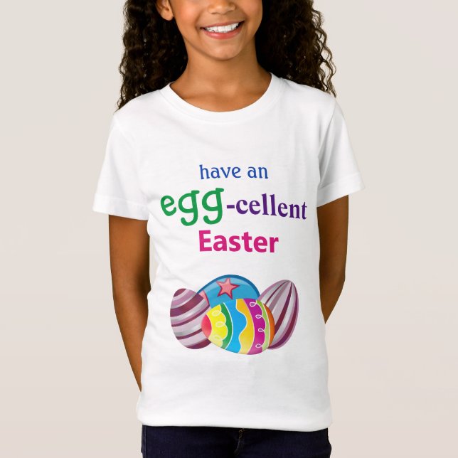 Colourful EGGcellent Easter Egg  T-Shirt (Front)