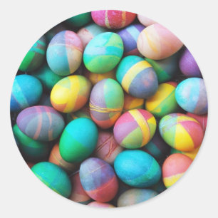Colourful Eggs Classic Round Sticker